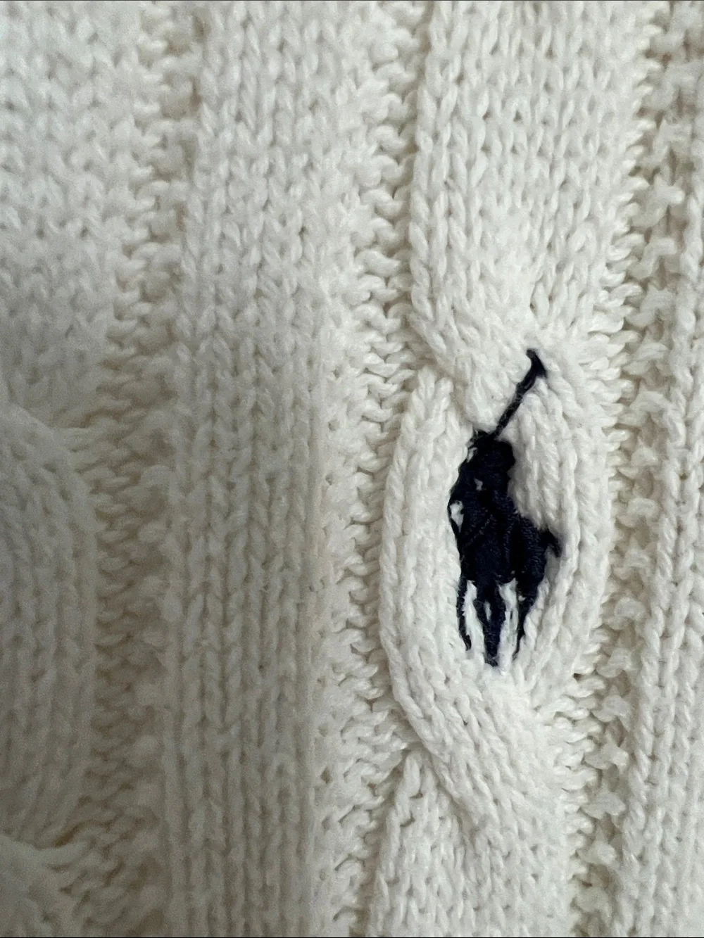 Ralph Lauren | Cream Cable-Knit Peplum Baby Cardigan Size 24 Months